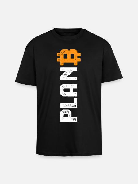 Bitcoin - Plan B - Cadeau crypto - T-shirt unisexe oversize épais - noir
