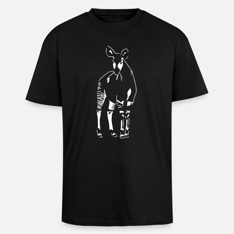 Okapi - Oversized Heavyweight Unisex T-Shirt - Schwarz