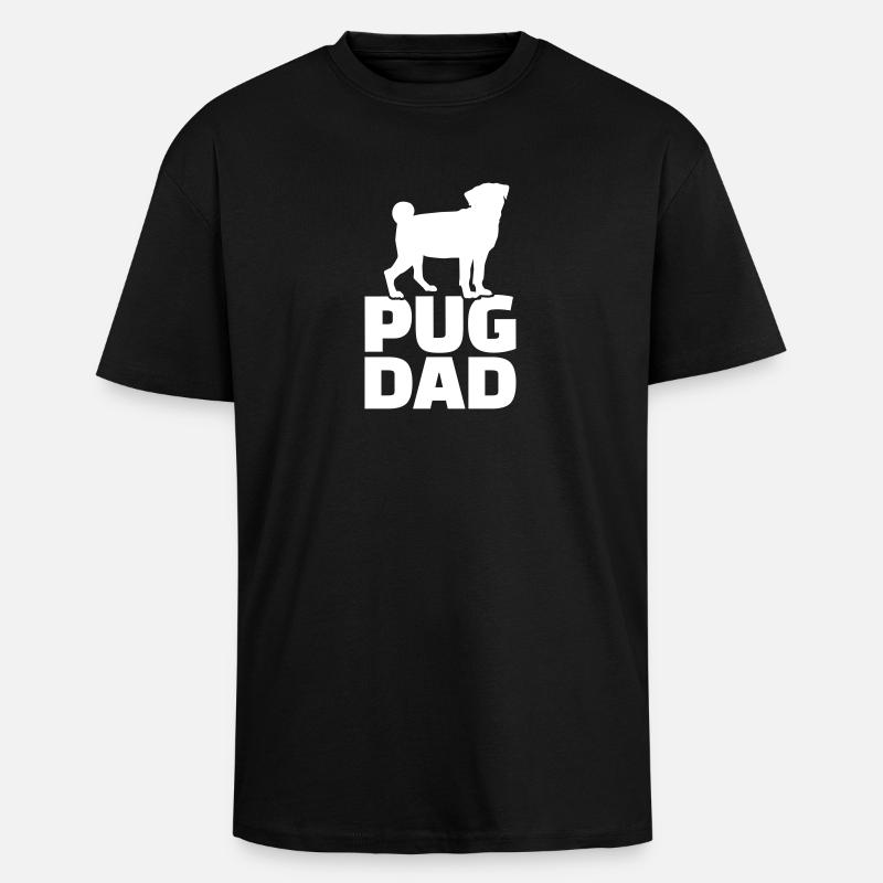 Mops - Oversized Heavyweight Unisex T-Shirt - Schwarz