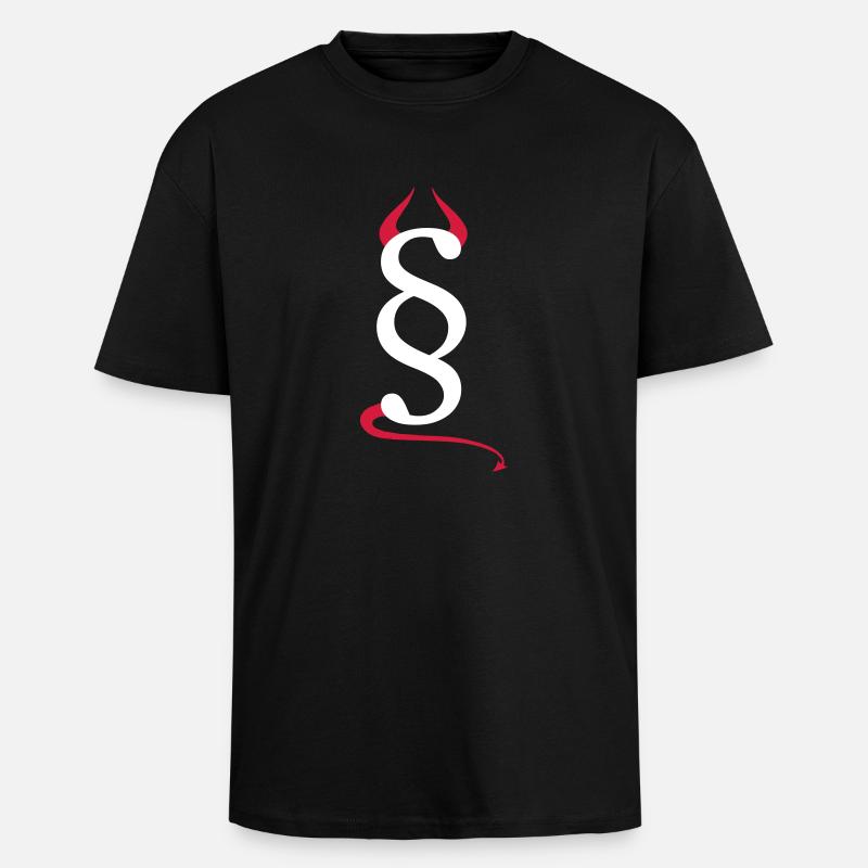Devils Paragraph - Oversized Heavyweight Unisex T-Shirt - Schwarz