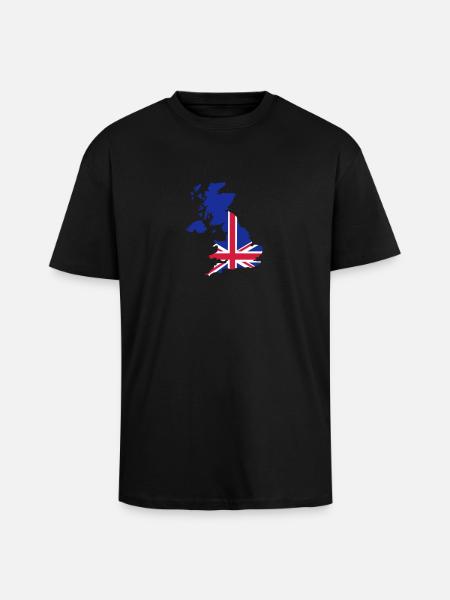 Großbritannien - Oversized Heavyweight Unisex T-Shirt - Schwarz