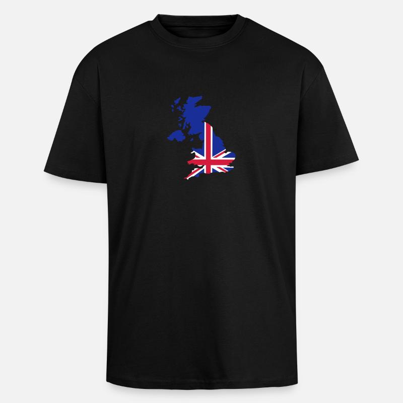 Großbritannien - Oversized Heavyweight Unisex T-Shirt - Schwarz