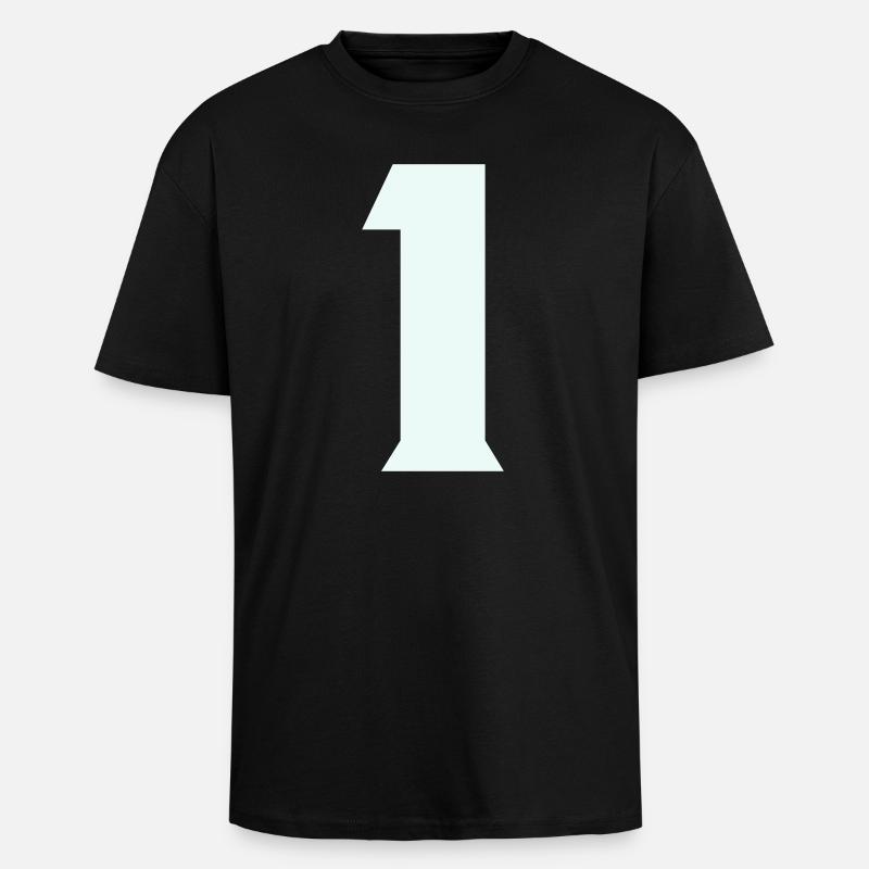 1 - Oversized Heavyweight Unisex T-Shirt - Schwarz