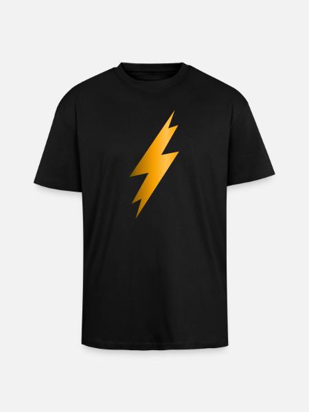 Lightning Bolt - Unisex Oversized Heavyweight T-shirt - black