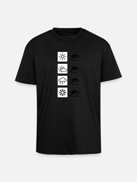 Läufer T-Shirt - Oversized Heavyweight Unisex T-Shirt - Schwarz