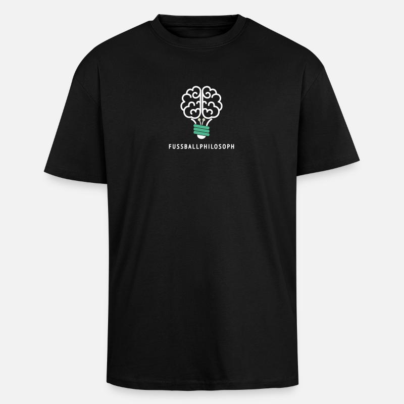 Fussballphilosoph Bold Edition - Oversized Heavyweight Unisex T-Shirt - Schwarz