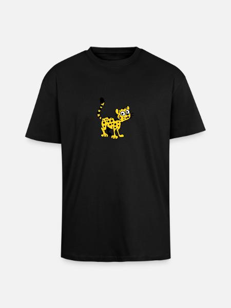 Bébé Léopard - T-shirt unisexe oversize épais - noir