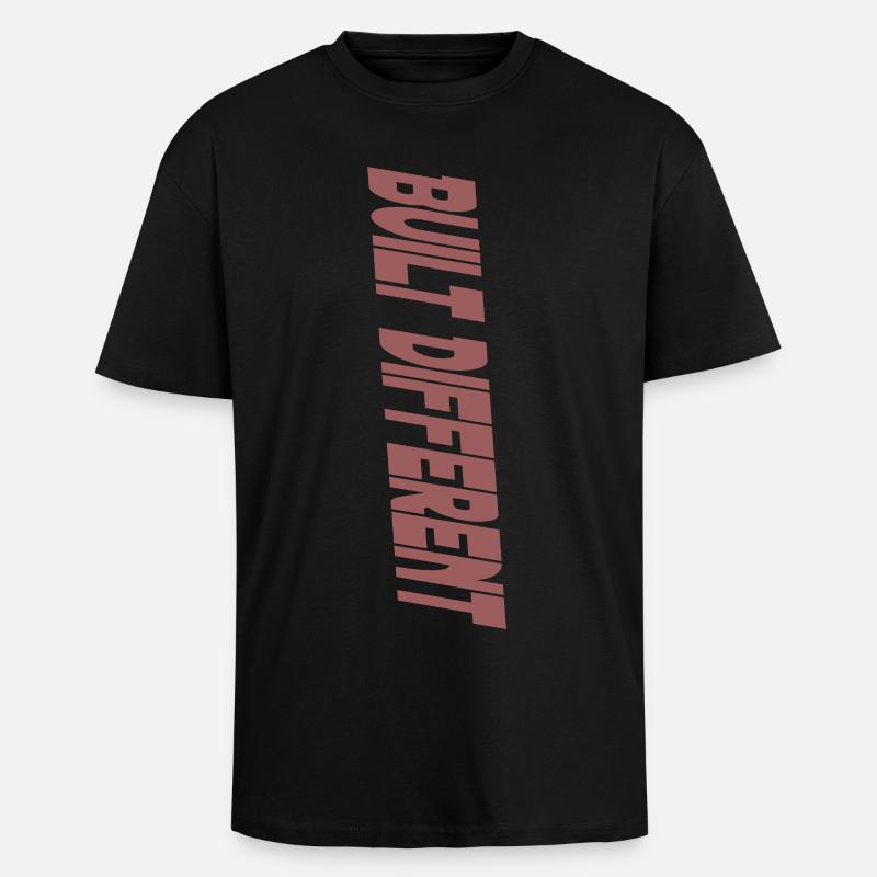 Construit différemment - T-shirt unisexe oversize épais - noir