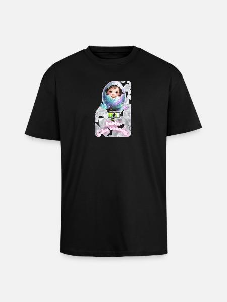 Easter Bud Baby Egg Explosion - Unisex Oversized Heavyweight T-shirt - black
