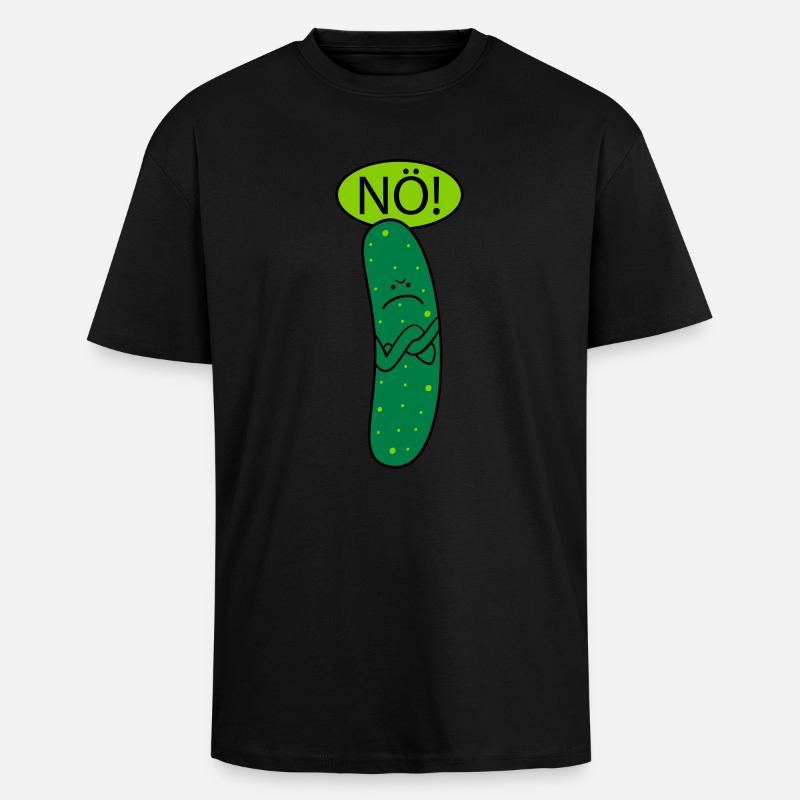 Saure Gurke (b) - Oversized Heavyweight Unisex T-Shirt - Schwarz