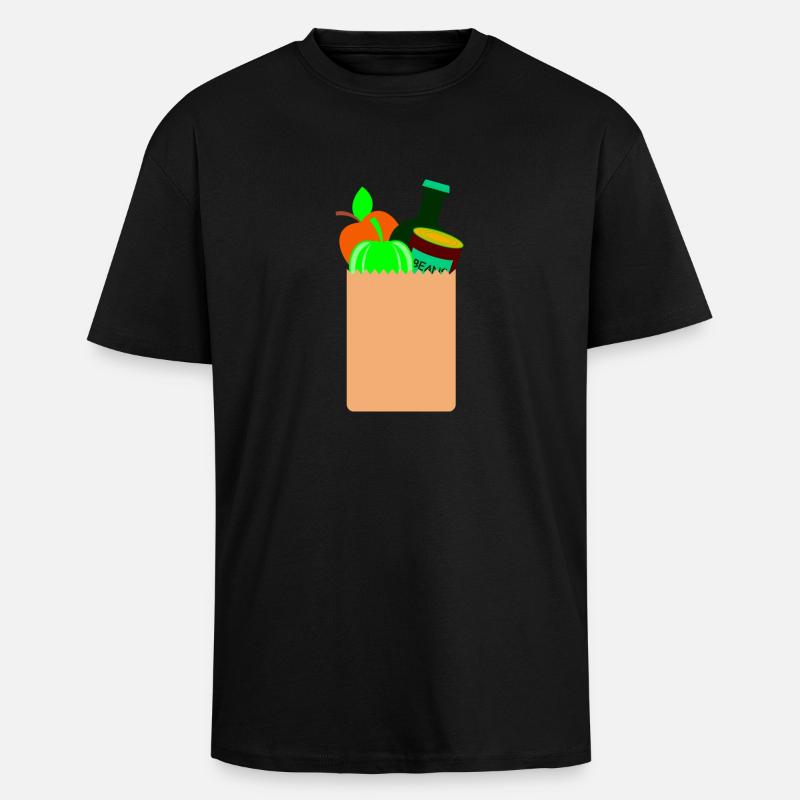 backpack suitcase backpack bag briefcase55 - Unisex Oversized Heavyweight T-shirt - black