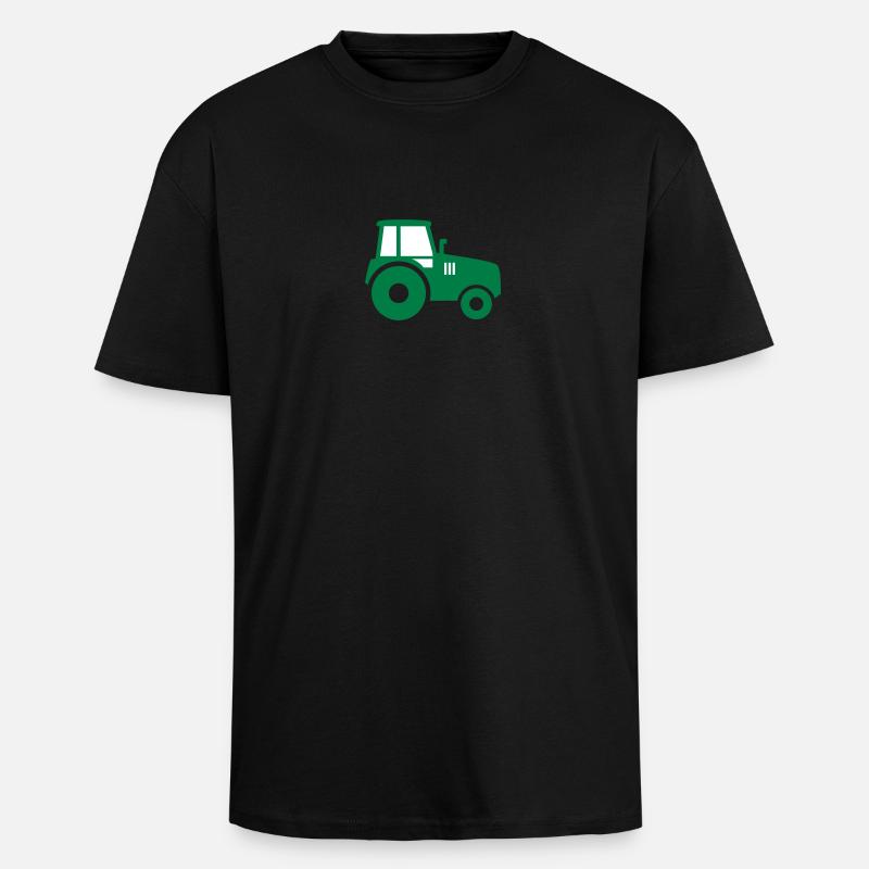Traktor - Oversized Heavyweight Unisex T-Shirt - Schwarz