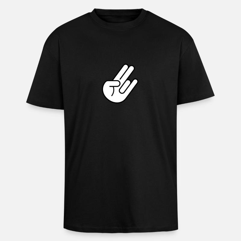 JDM Hand 2c - Oversized Heavyweight Unisex T-Shirt - Schwarz