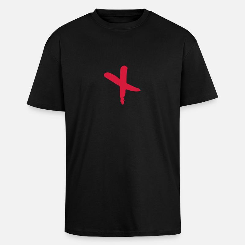Intersection - Unisex Oversized Heavyweight T-shirt - black