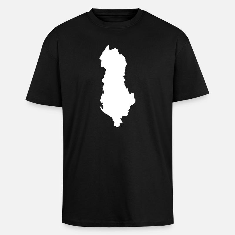 Argentinien-Karte Silhouette Tee - Oversized Heavyweight Unisex T-Shirt - Schwarz