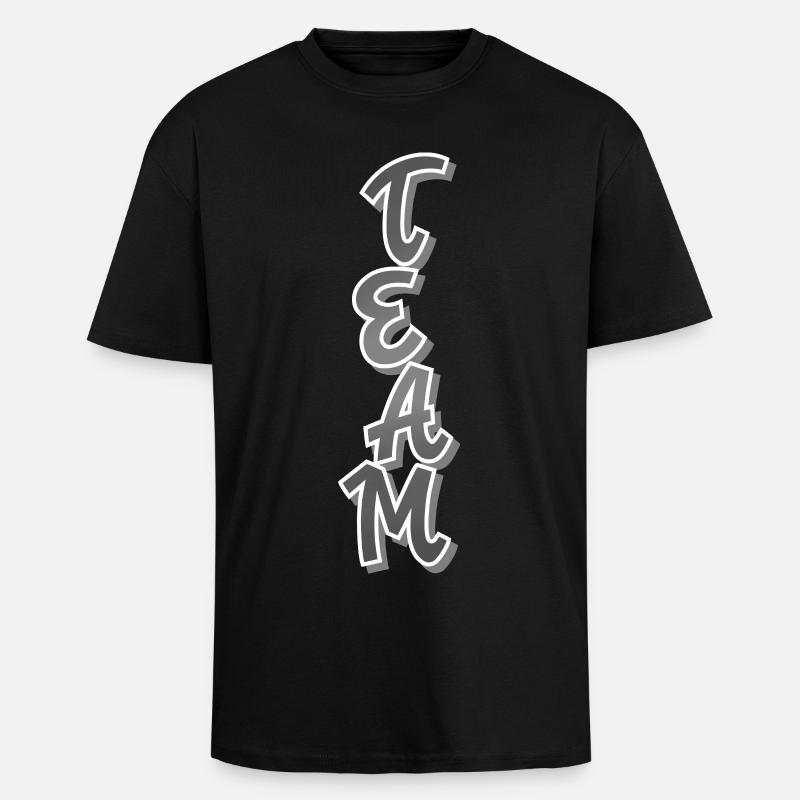Team - Oversized Heavyweight Unisex T-Shirt - Schwarz