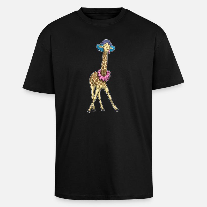 Clown girafe - T-shirt unisexe oversize épais - noir