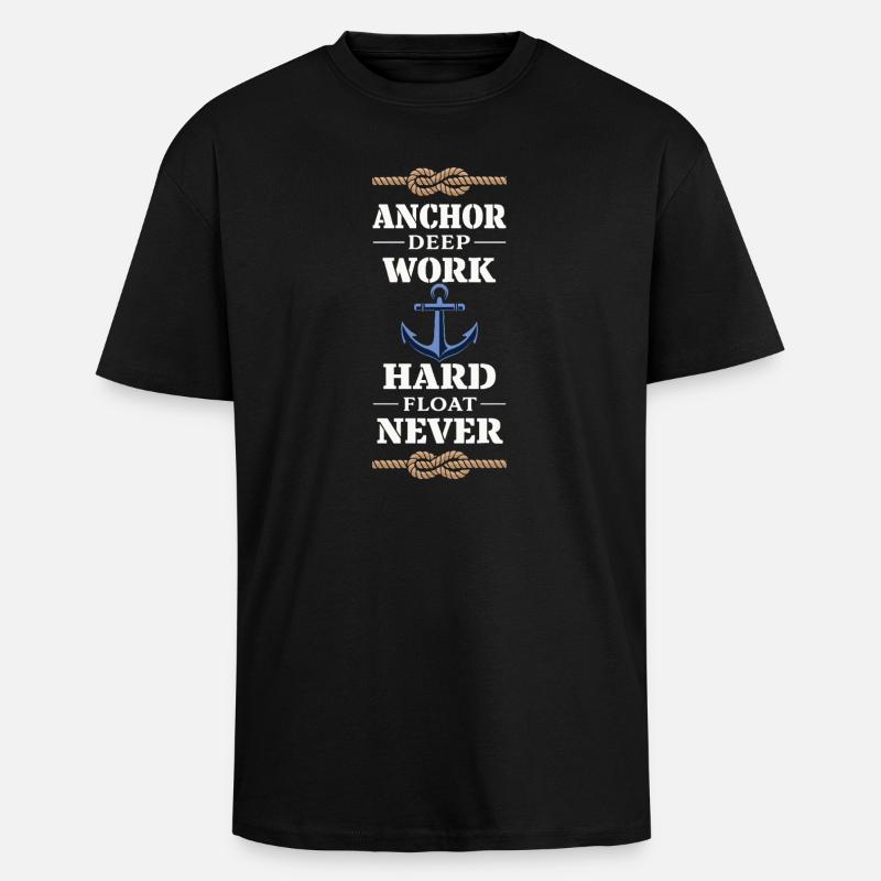 Seemannschaftsgeschenk Für Deckhand Ocean Work - Oversized Heavyweight Unisex T-Shirt - Schwarz