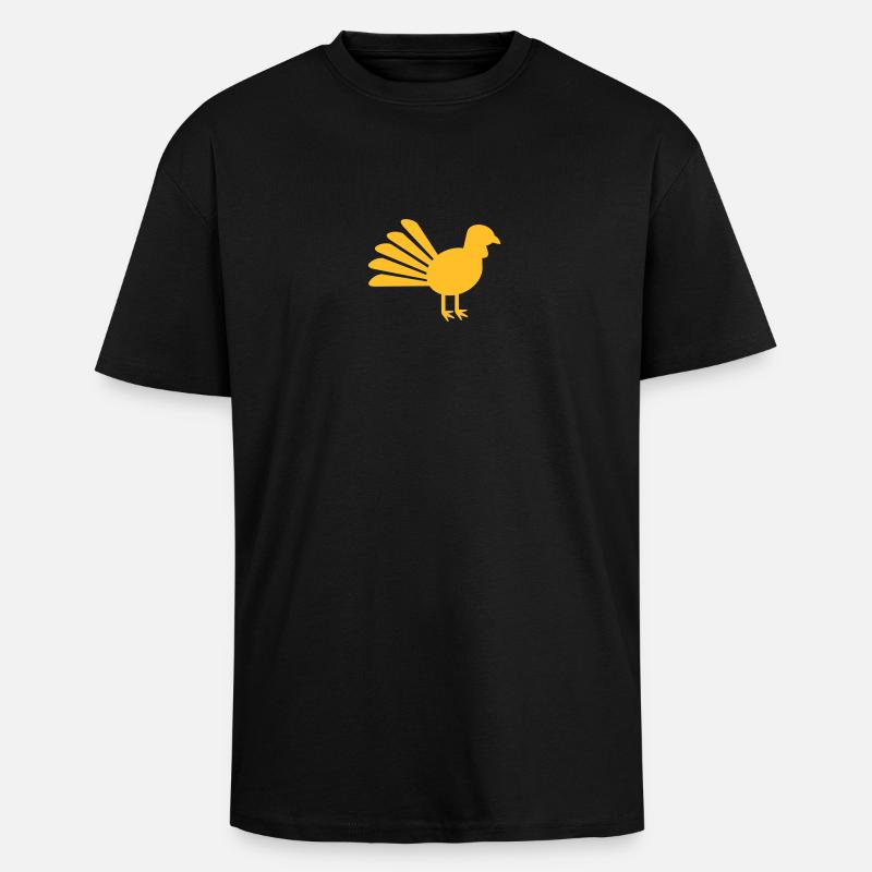 Truthahn - Oversized Heavyweight Unisex T-Shirt - Schwarz