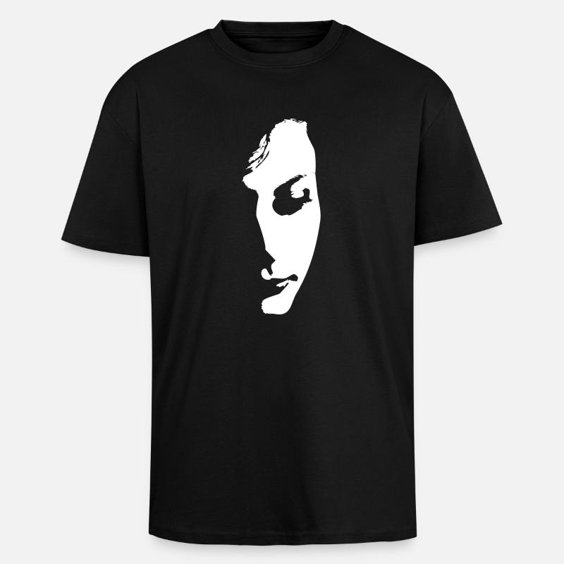 Halb Gesicht - Oversized Heavyweight Unisex T-Shirt - Schwarz