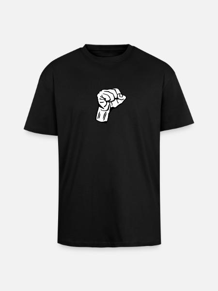 fist / fight / boxing / boxen 2c - Unisex Oversized Heavyweight T-shirt - black