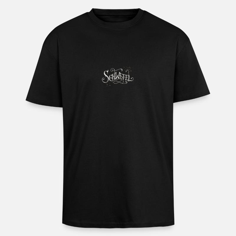 Pech & Schwefel | S - Oversized Heavyweight Unisex T-Shirt - Schwarz