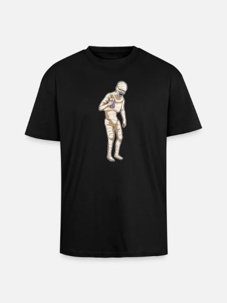 Maman Halloween Bubble Tea - T-shirt unisexe oversize épais - noir