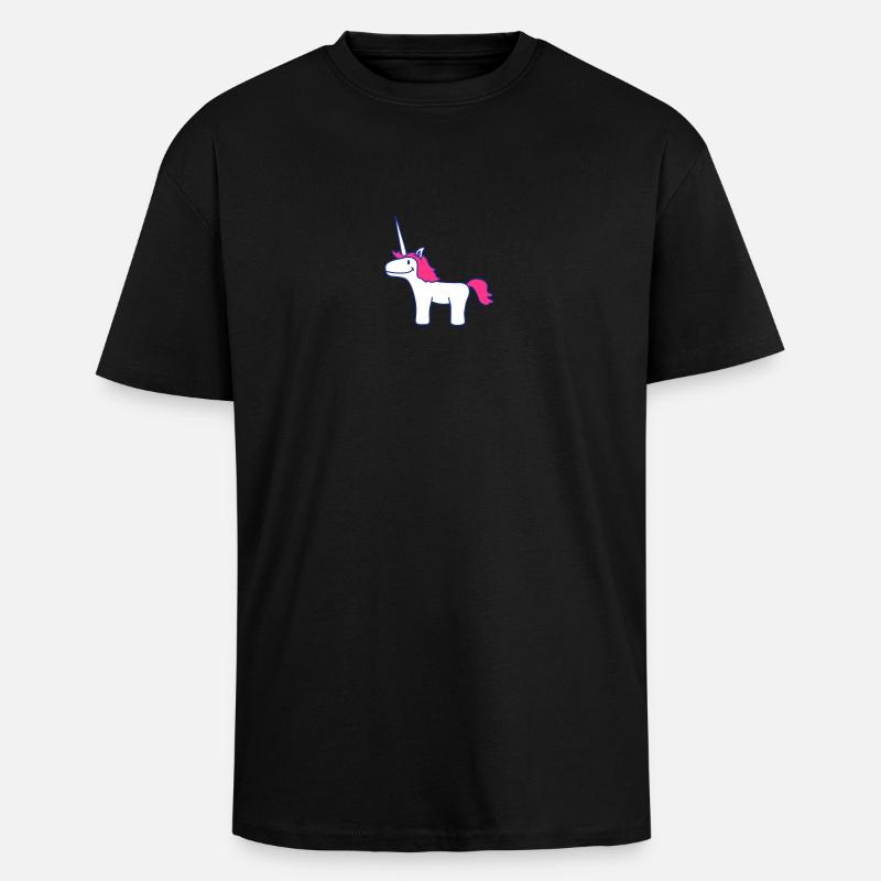 Unicorn - Oversized Heavyweight Unisex T-Shirt - Schwarz