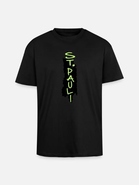 st.pauli - Oversized Heavyweight Unisex T-Shirt - Schwarz