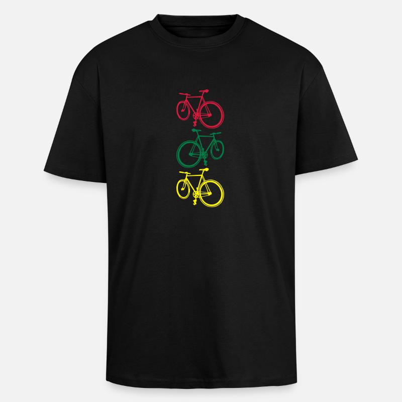 Fixie - Oversized Heavyweight Unisex T-Shirt - Schwarz