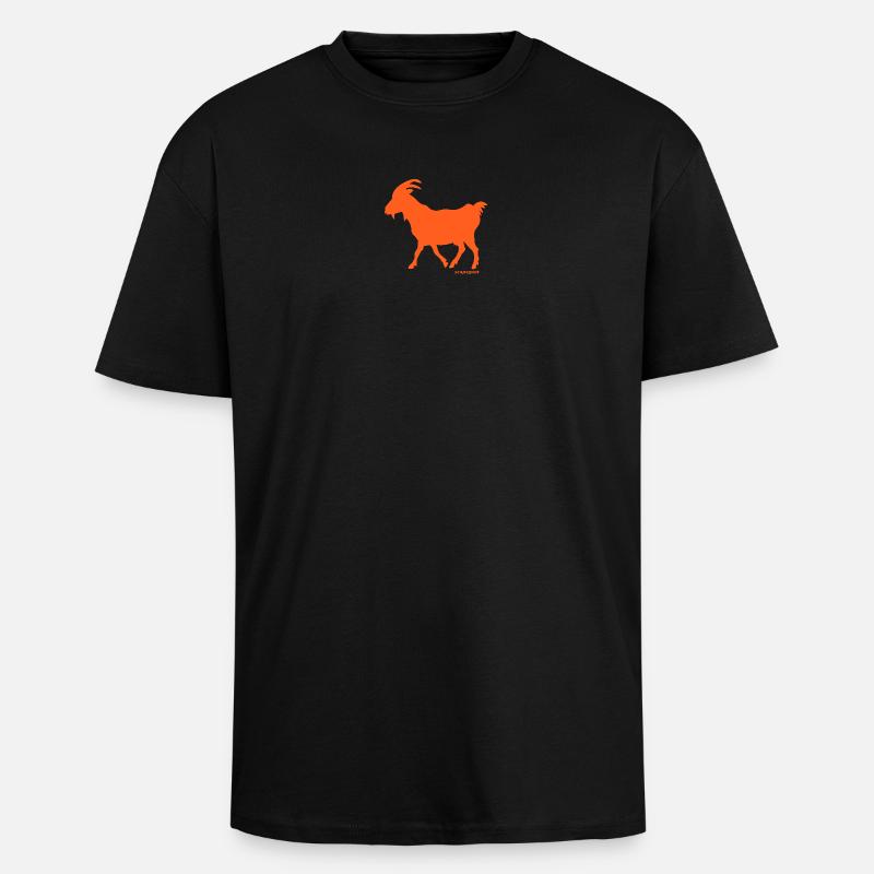 Ziege Sündenbock orange - Oversized Heavyweight Unisex T-Shirt - Schwarz