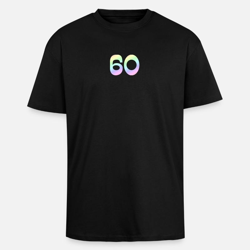 geschenkidee, 60 pastellfarbe - Oversized Heavyweight Unisex T-Shirt - Schwarz
