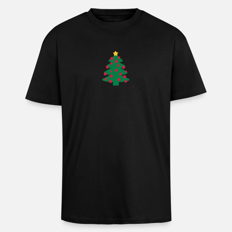 Christmas tree - Unisex Oversized Heavyweight T-shirt - black