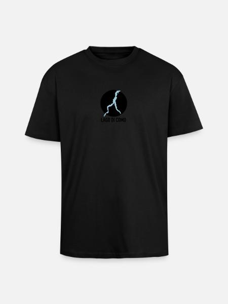 LAGO DI COMO - Lake Como - Unisex Oversized Heavyweight T-shirt - black