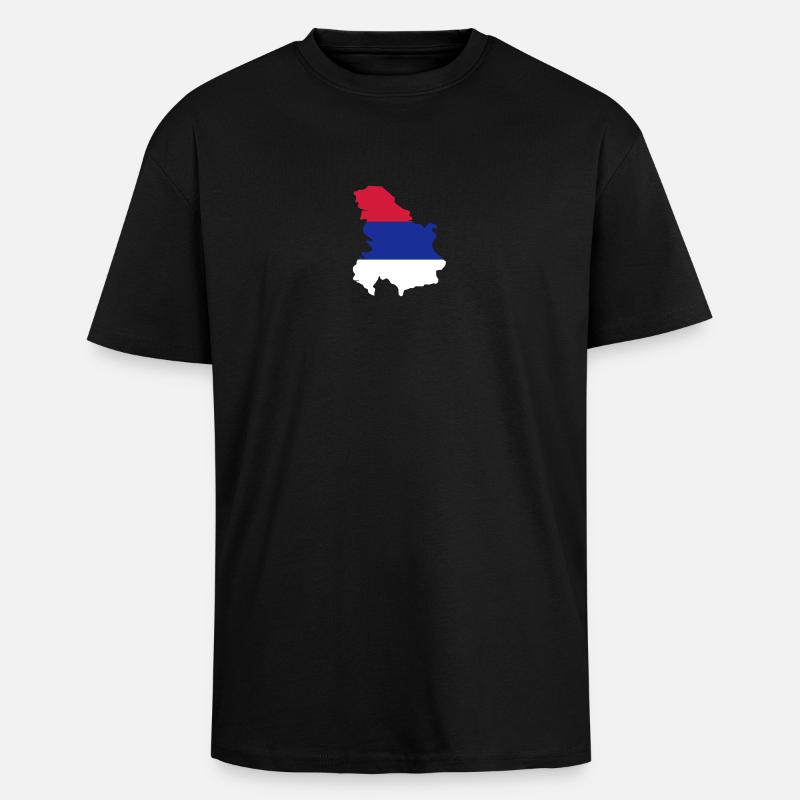 Serbien - Oversized Heavyweight Unisex T-Shirt - Schwarz