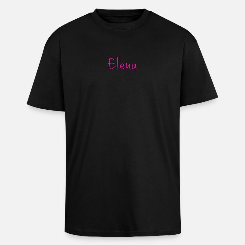 Elena - Oversized Heavyweight Unisex T-Shirt - Schwarz