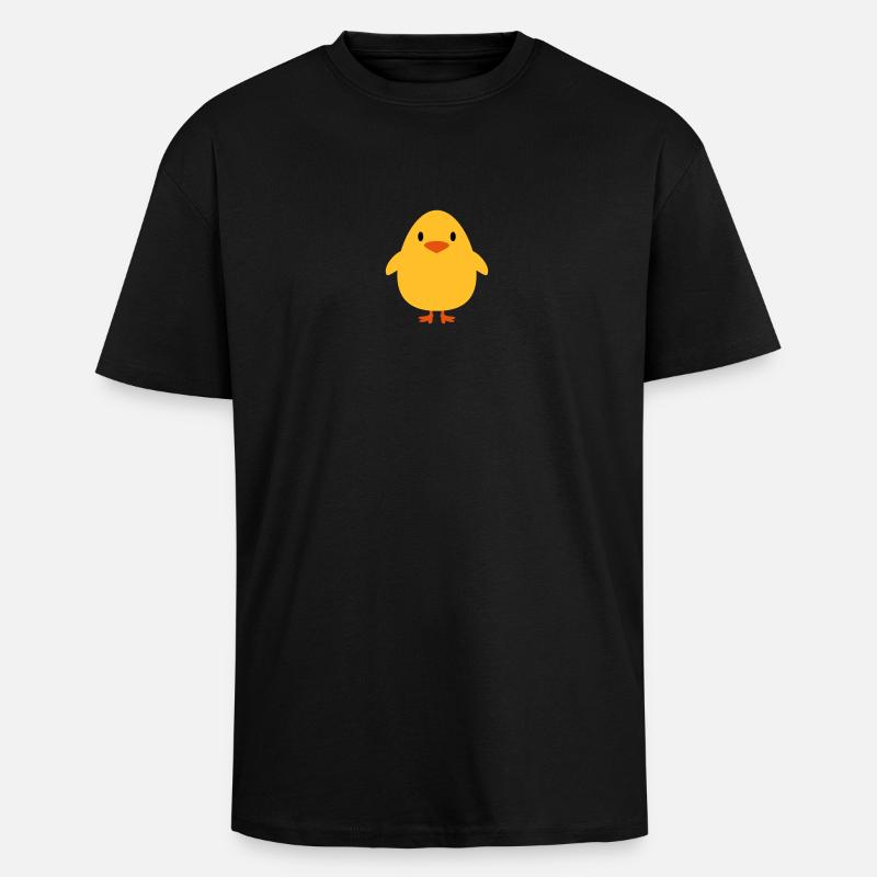 Doux petit poussin - T-shirt unisexe oversize épais - noir