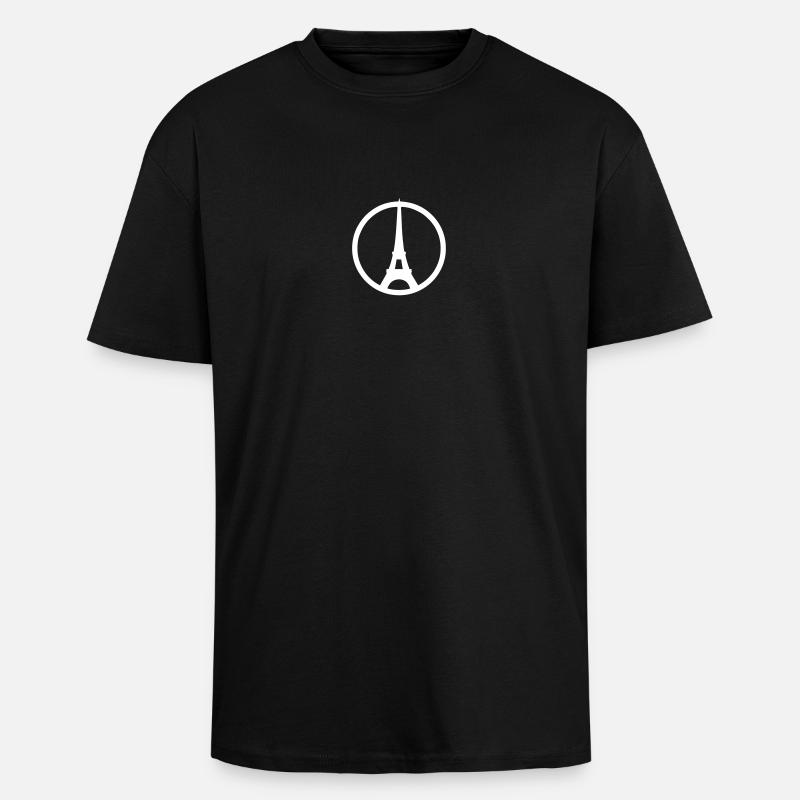 Paris - Oversized Heavyweight Unisex T-Shirt - Schwarz
