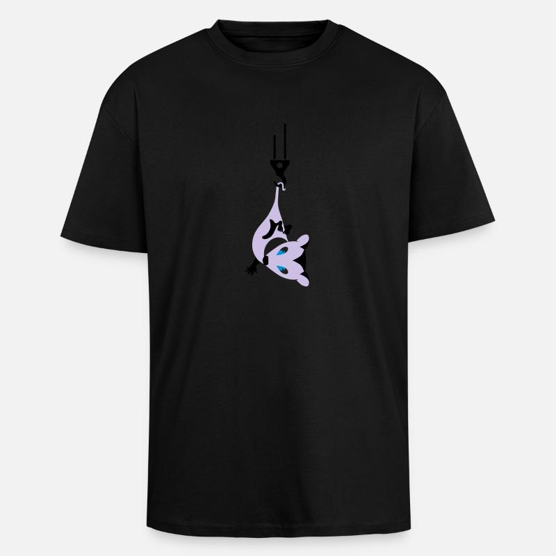 opossum - Oversized Heavyweight Unisex T-Shirt - Schwarz