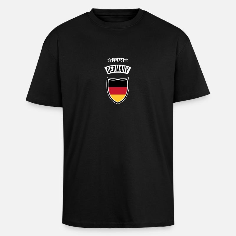 Team Germany - Unisex Oversized Heavyweight T-shirt - black