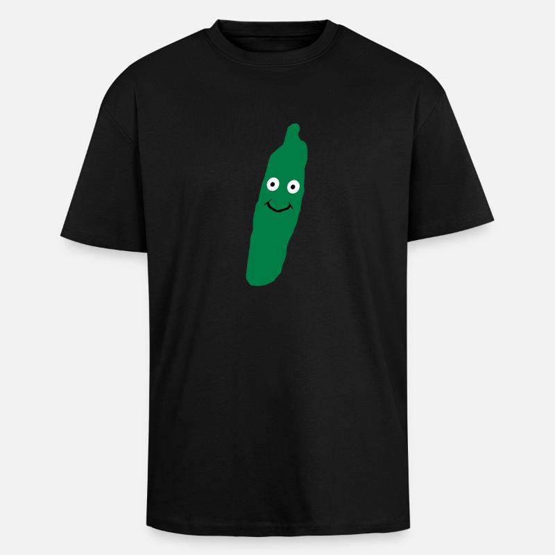 concombre bébé cadeau naissance grossesse - T-shirt unisexe oversize épais - noir