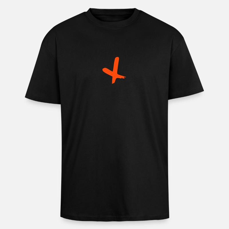 Intersection - Unisex Oversized Heavyweight T-shirt - black