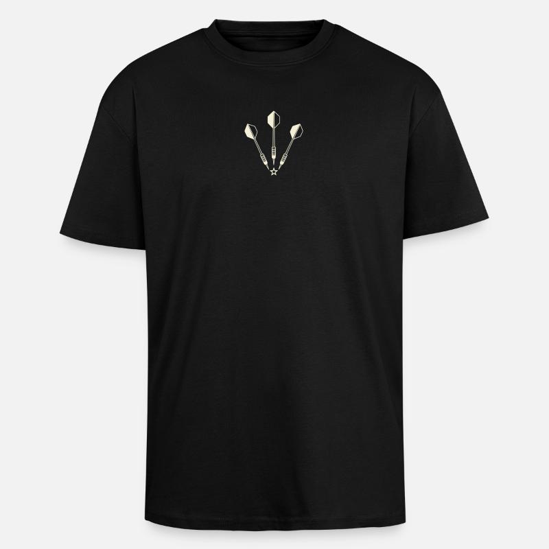 Dartpfeile und Stern  - Oversized Heavyweight Unisex T-Shirt - Schwarz