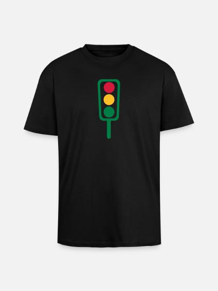 Traffic light - Unisex Oversized Heavyweight T-shirt - black