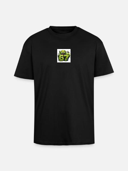 Green Slime Monster 67 - Unisex Oversized Heavyweight T-shirt - black