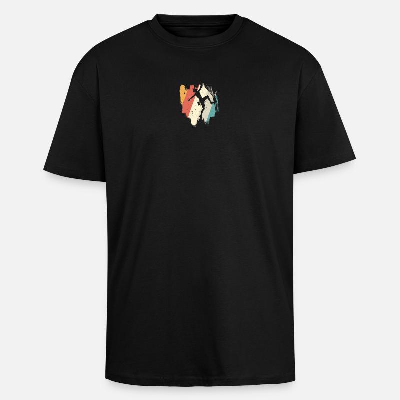 Silhouette de danse arc-en-ciel - T-shirt unisexe oversize épais - noir