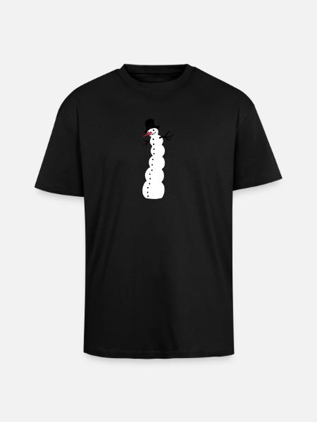 snowman - Unisex Oversized Heavyweight T-shirt - black