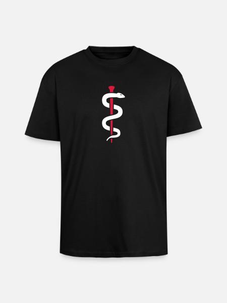 aeskulap_natter_2c - Unisex Oversized Heavyweight T-shirt - black