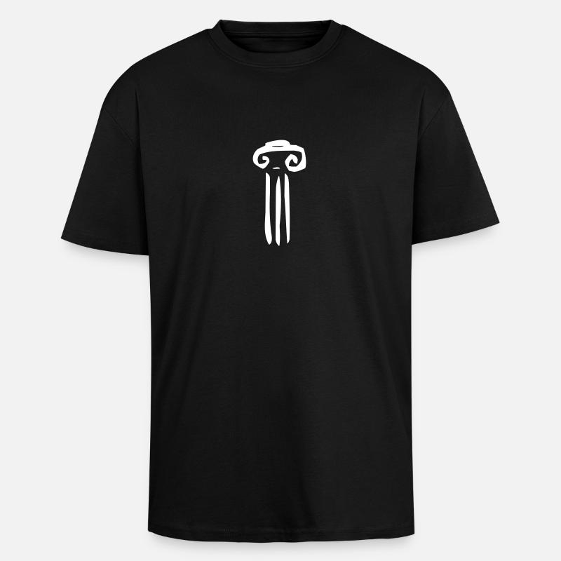 Grieschiche Säule 1 - Oversized Heavyweight Unisex T-Shirt - Schwarz
