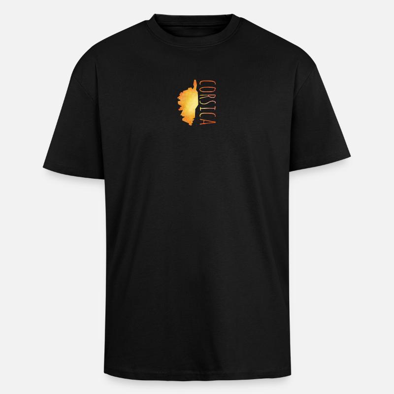 Corsica - Oversized Heavyweight Unisex T-Shirt - Schwarz